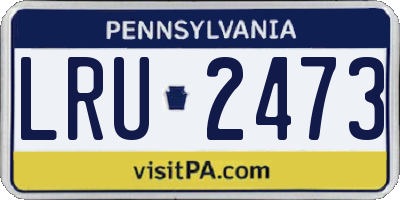 PA license plate LRU2473