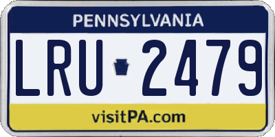 PA license plate LRU2479