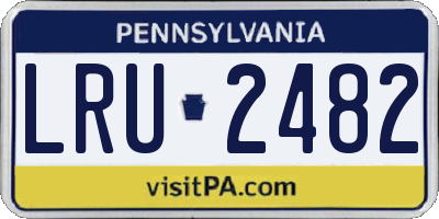 PA license plate LRU2482