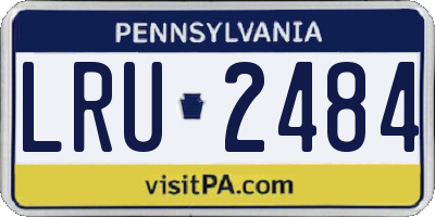 PA license plate LRU2484