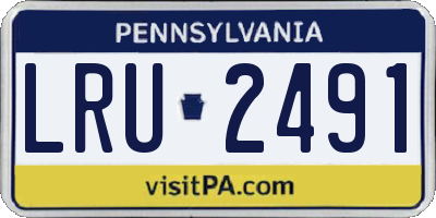 PA license plate LRU2491