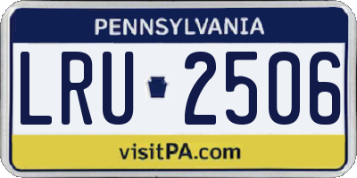 PA license plate LRU2506