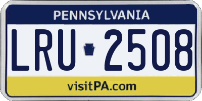 PA license plate LRU2508