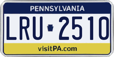 PA license plate LRU2510