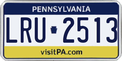 PA license plate LRU2513