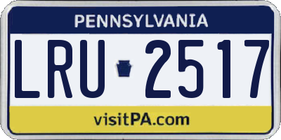 PA license plate LRU2517