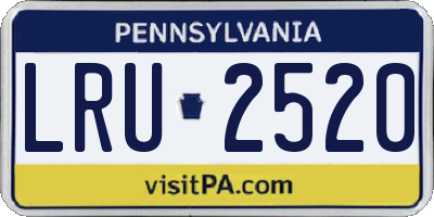 PA license plate LRU2520