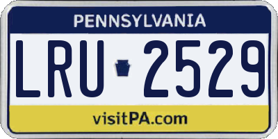 PA license plate LRU2529