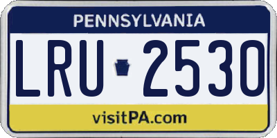 PA license plate LRU2530