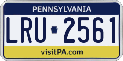 PA license plate LRU2561