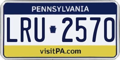 PA license plate LRU2570