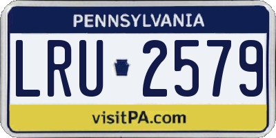PA license plate LRU2579
