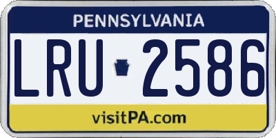 PA license plate LRU2586