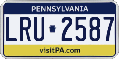 PA license plate LRU2587