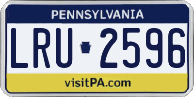 PA license plate LRU2596