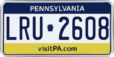 PA license plate LRU2608