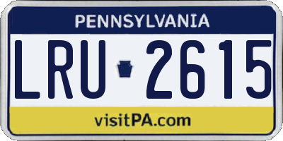 PA license plate LRU2615