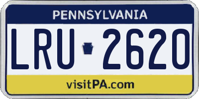 PA license plate LRU2620