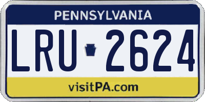 PA license plate LRU2624