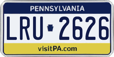 PA license plate LRU2626