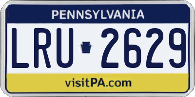 PA license plate LRU2629