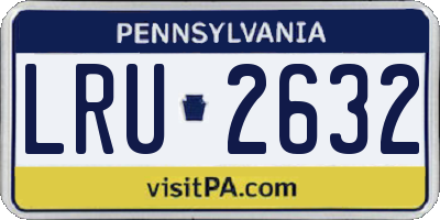 PA license plate LRU2632