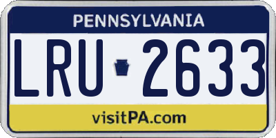 PA license plate LRU2633