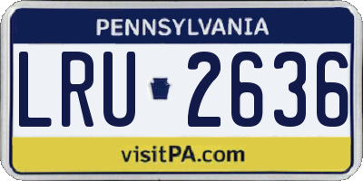 PA license plate LRU2636