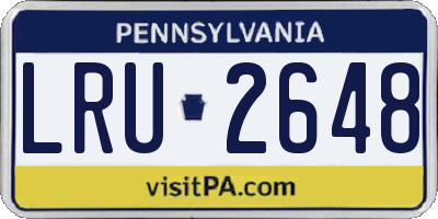 PA license plate LRU2648