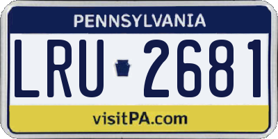 PA license plate LRU2681