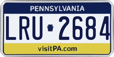 PA license plate LRU2684