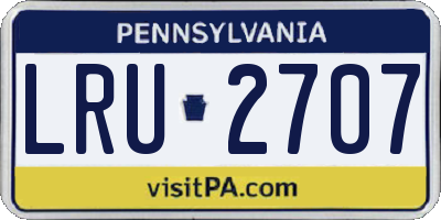 PA license plate LRU2707