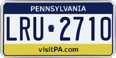 PA license plate LRU2710