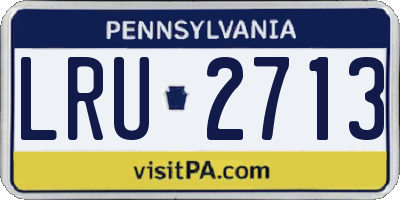 PA license plate LRU2713