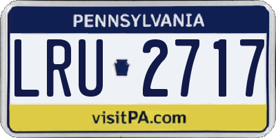 PA license plate LRU2717