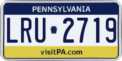 PA license plate LRU2719