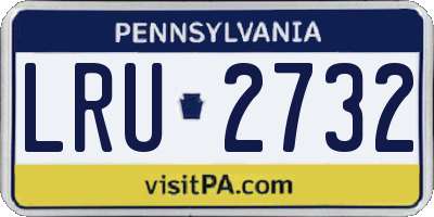 PA license plate LRU2732