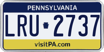 PA license plate LRU2737