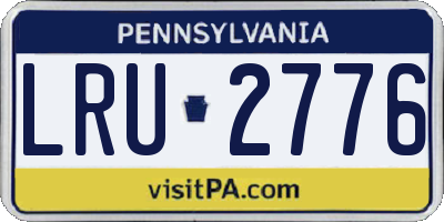 PA license plate LRU2776