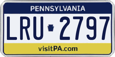 PA license plate LRU2797