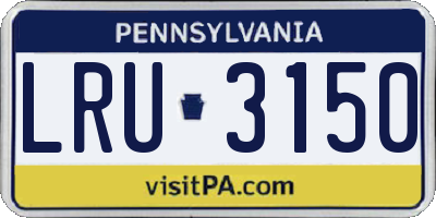 PA license plate LRU3150