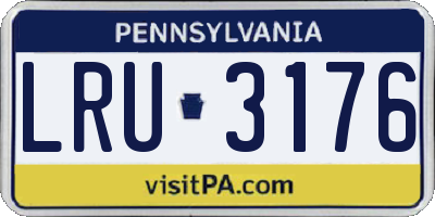 PA license plate LRU3176