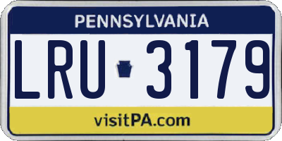 PA license plate LRU3179
