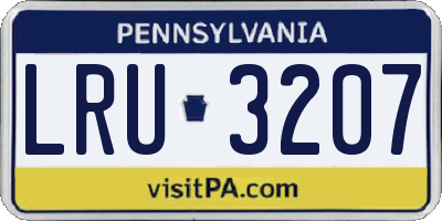 PA license plate LRU3207