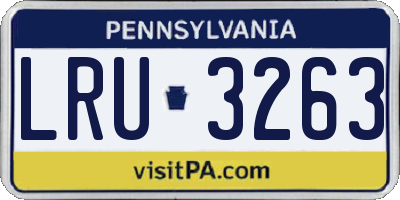 PA license plate LRU3263