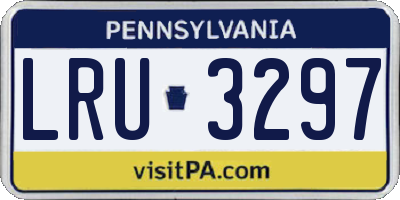 PA license plate LRU3297