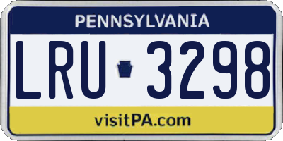 PA license plate LRU3298
