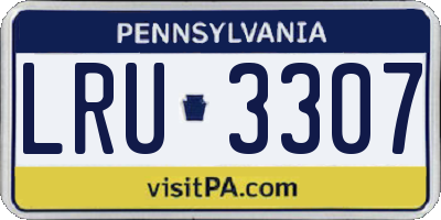 PA license plate LRU3307