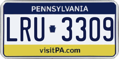 PA license plate LRU3309