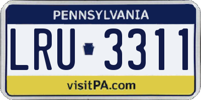 PA license plate LRU3311
